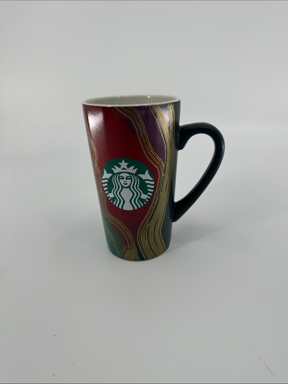 Starbucks Multicolor Ceramic Mug with Gold Accents and Black Handle